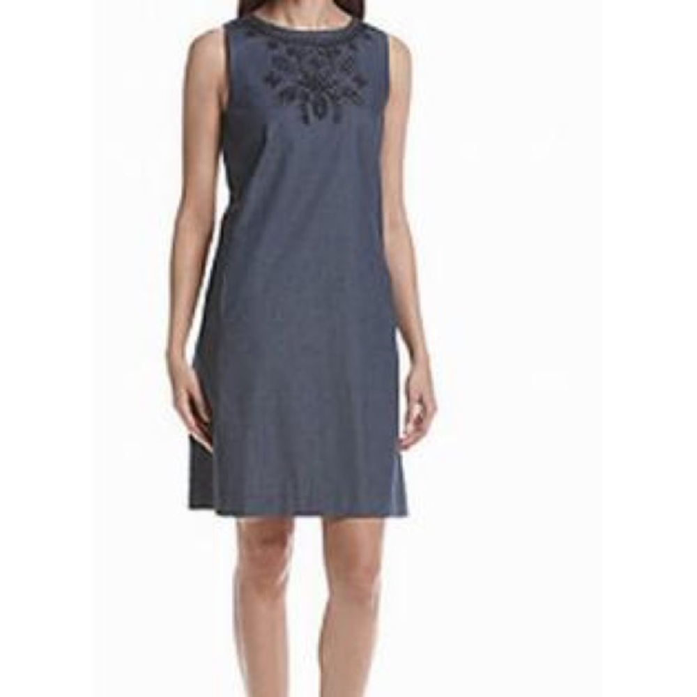 NWT Tommy Hilfiger Embroidered Chambray Dress
